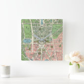 -Franse illustratiekaart Versailles Vierkante Klok (Huis)