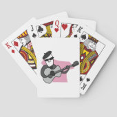 Franse Jazz-muzikant die kaarten speelt (Achterkant)