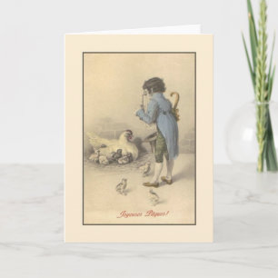 Franse Joyeuses Pâques Paaskaart Feestdagen Kaart