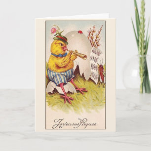 Franse Joyeuses Pâques Paaskaart Feestdagen Kaart