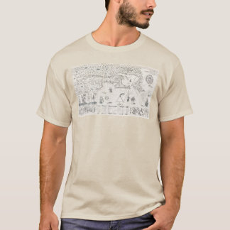 Franse kaart van Canada (Québec) door Champlain 16 T-shirt