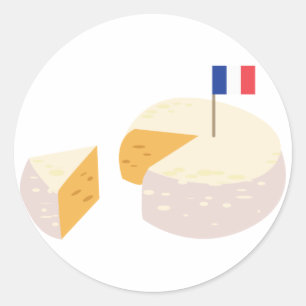 Franse kaas ronde sticker