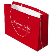 Franse kerst rode geschenk tas groot cadeauzakje (Achterkant Gekanteld)