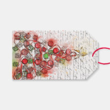  Franse kerstboom (Waterverf)