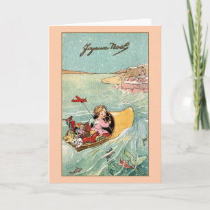  Franse kerstkaart Joyeux Noël Feestdagen Kaart