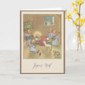 Franse kerstkaart Joyeux Noël Kaart (Gele Bloem)