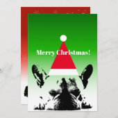 Franse kerstkaart met bulledog (Voorkant / Achterkant)