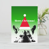 Franse kerstkaart met bulledog (Staand voorkant)