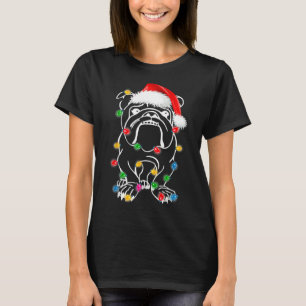 Franse kerstlampjes met bulledog t-shirt