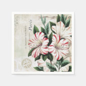  Franse Kerstmis Amarylis Servet (Voorkant)