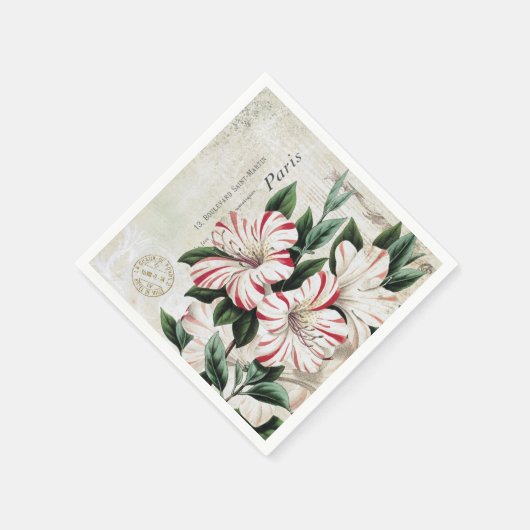  Franse Kerstmis Amarylis Servet (Hoek)