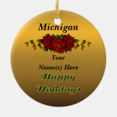 Franse kerstversiering van de deelstaat Horn Michi Keramisch Ornament (Achterkant)