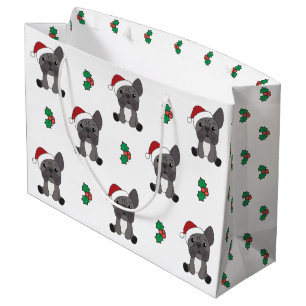 Franse kerstwintersneeuw met Bulldog Groot Cadeauzakje