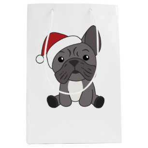 Franse kerstwintersneeuw met Bulldog Medium Cadeauzakje