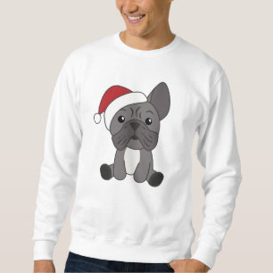 Franse kerstwintersneeuw met Bulldog Trui