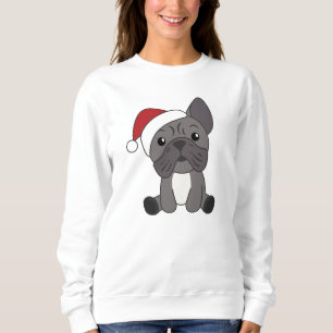 Franse kerstwintersneeuw met Bulldog Trui