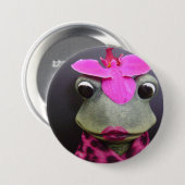 Franse kikkerknop ronde button 7,6 cm (Voorkant /achterkant)