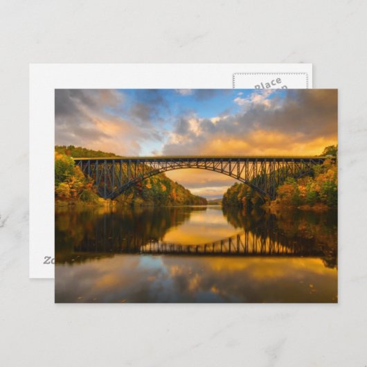 Franse King Bridge in Herfst Briefkaart (Voorkant / Achterkant)