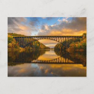 Franse King Bridge in Herfst Briefkaart