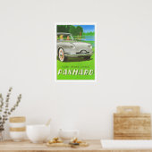 Franse klassieke auto en schilderij Panhard Poster (Keuken)