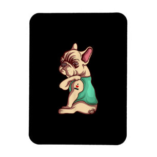 franse knelhond Ik hou van tattoo cadeau Magneet