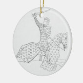Franse Knight Keramisch Ornament (Links)