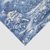 Franse Koe Blauw land Tissuepapier (Detail)