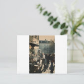 Franse koffiekelner briefkaart (Staand voorkant)