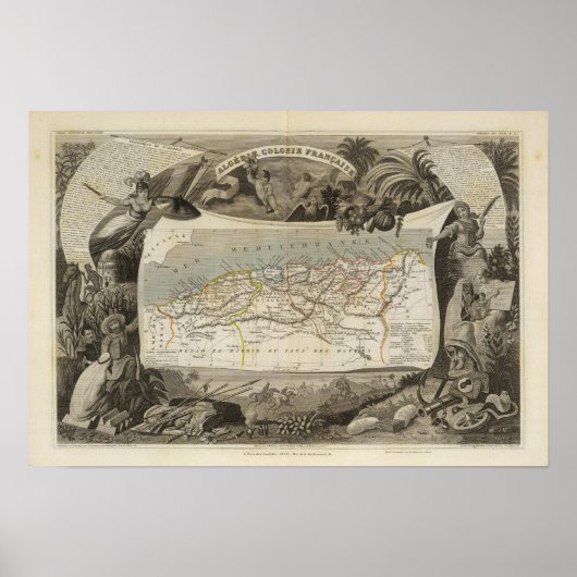 Franse kolonie Algerije Poster (Voorkant)