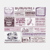  Franse krant Ads 1910 Fleece Deken (Voorkant (Horizontaal))