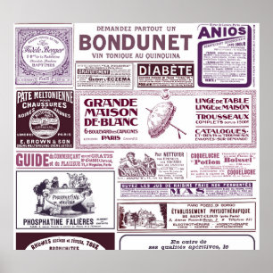 Franse krant Ads 1910 Poster