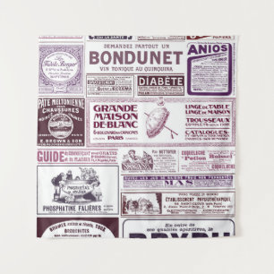 Franse krant Ads 1910 Wandkleed