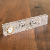 Franse krant, Franse Desk Name plate Naambordje (Zijkant)