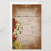  Franse krant Journal Scrapbooking Page Briefpapier (Voorkant / Achterkant)