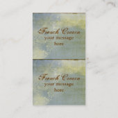 Franse Kroon Mini Biz-kaarten of Labels Blue (Achterkant)