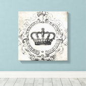 Franse Kroon uitgerekt canvas Afdruk (Insitu (Houten vloer))