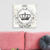 Franse Kroon uitgerekt canvas Afdruk (Insitu (Woonkamer))