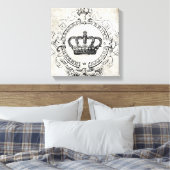 Franse Kroon uitgerekt canvas Afdruk (Insitu (Slaapkamer))