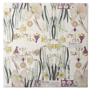 Franse kunst  bloemen keramische tegel tegeltje