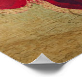 Franse kunstdrukken, retrovrouwen en vogels Poster (Hoek)