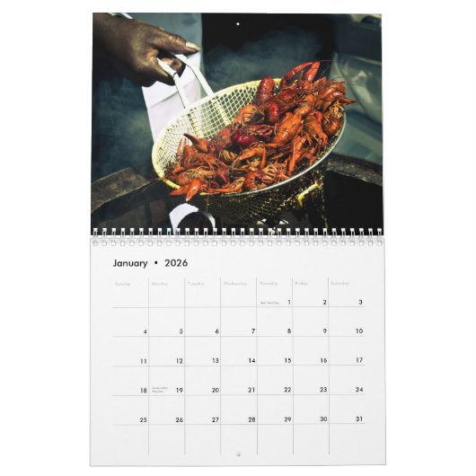 Franse kwartagenda kalender (Jan 2026)