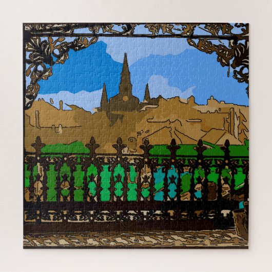 Franse kwartbalcony legpuzzel (Verticaal)