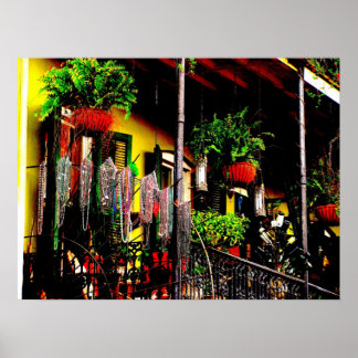 Franse kwartbalcony poster