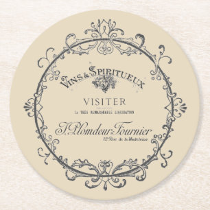 Franse label papier Onderzetters