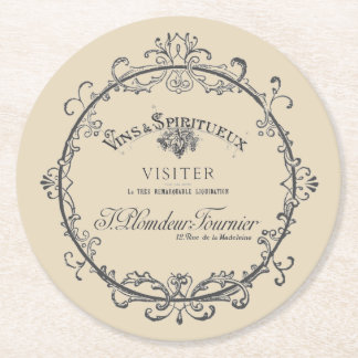  Franse label papier Onderzetters