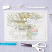 Franse Lady Decoupage Street Bakery Tissue Tissuepapier (Craft)