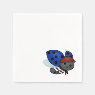 Franse Ladybug, verveeld Napkins Servet