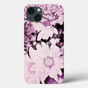Franse land boho chic wilde bloem paarse madeliefj iPhone 13 hoesje
