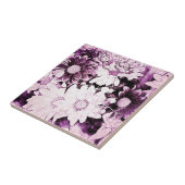 Franse land boho chic wilde bloem paarse madeliefj tegeltje (Zijkant)