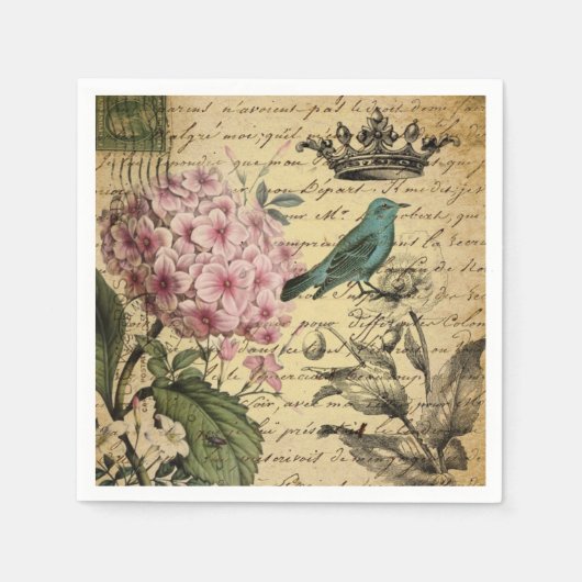  Franse land botanische Paris Tea Party Servet (Voorkant)